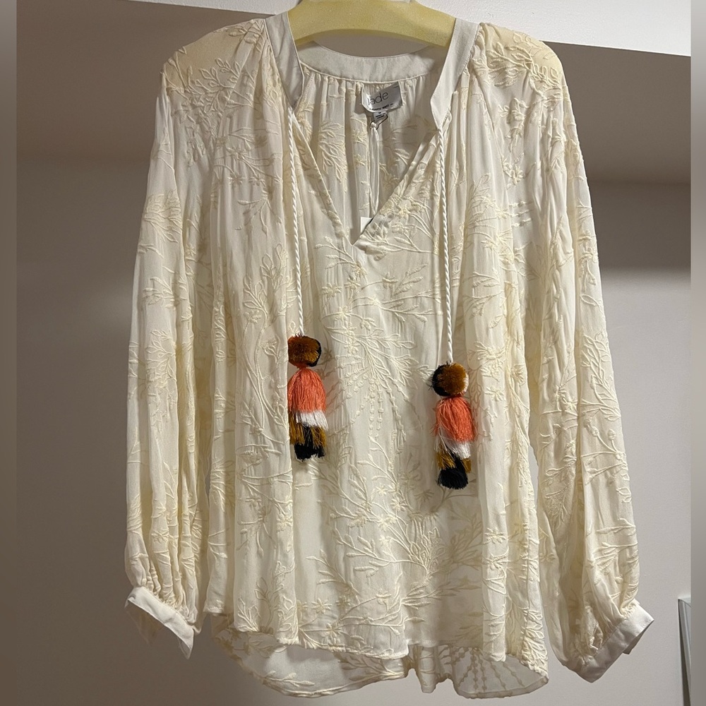 JOHNNY WAS Rossana embroidered Top